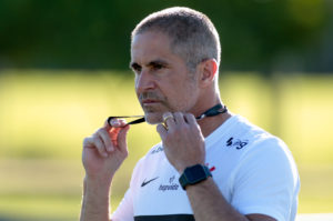 Sylvinho no treino do Corinthians