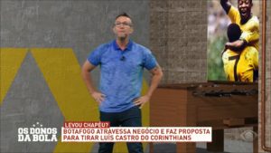 Neto critica imprensa por cravar que Corinthians 'perdeu' queda de braço com Botafogo. (Foto: Reprodução/Band)