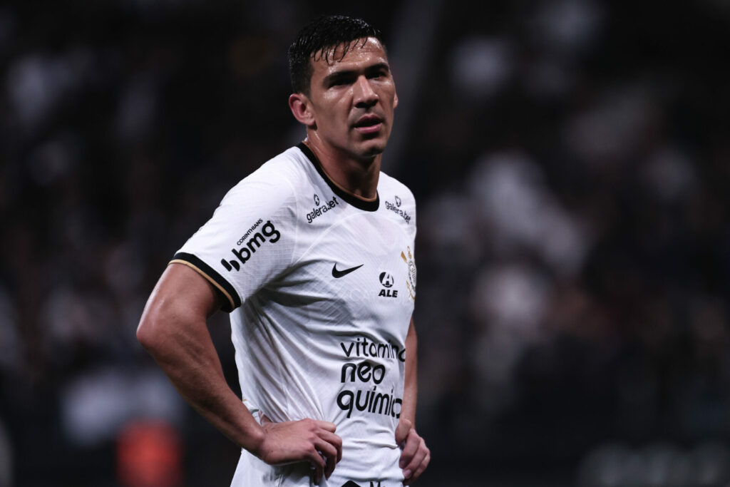 Balbuena, zagueiro do Corinthians, durante partida na Neo Química Arena