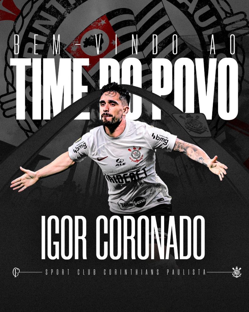 Foto: Reprodução/X do Corinthians - Igor Coronado já foi oficializado.