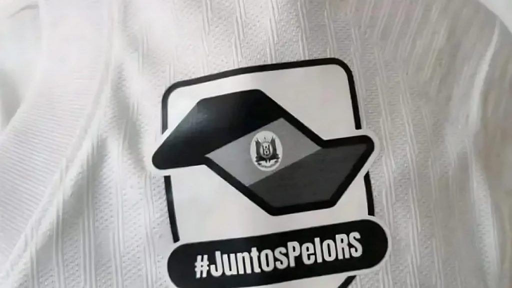 Timão usou o patch #JuntosPeloRS - Foto: Reprodução.