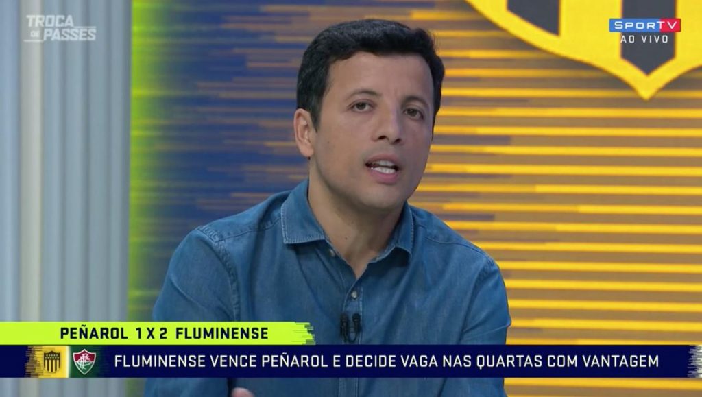 Foto: Reprodução/SporTV - André Hernan afirma que zagueiro está deixando o Corinthians.