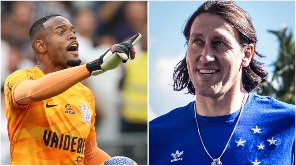 Carlos Miguel foi reserva de Cássio no Corinthians por um bom tempo - Fotos: Getty Images (imagem 1) | Gustavo Aleixo/Cruzeiro (imagem 2).