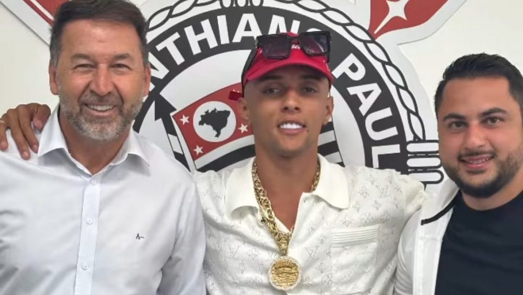 Influenciador se encontrou com Augusto no CT do Corinthians - Foto: Divulgação.