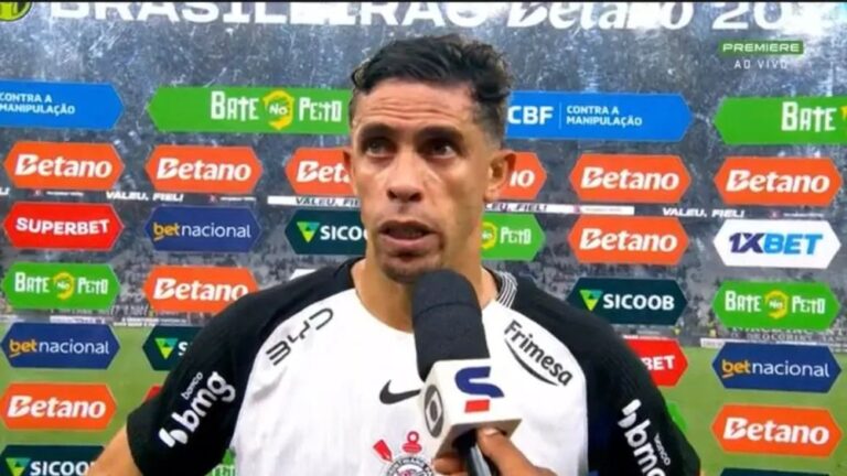 Gabriel Paulista em entrevista pós-jogo. Foto: Reprodução.